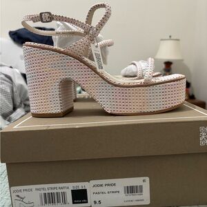 Dolce Vita Pastel Stripe Platform Sandals